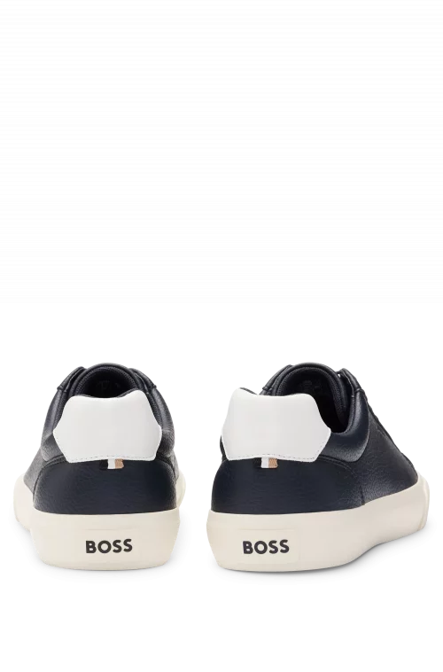 Accessoire Chaussures Sneaker Cuir Talon Contraste Bleu Fonce – Image 2