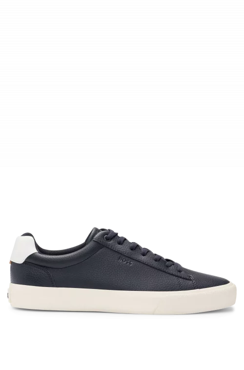 Accessoire Chaussures Sneaker Cuir Talon Contraste Bleu Fonce – Image 3
