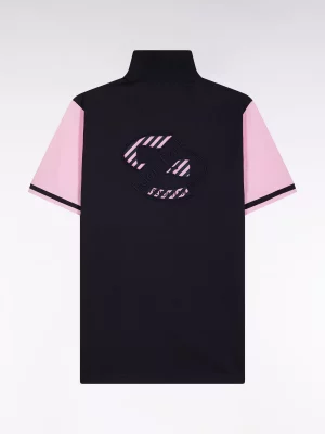 Polo Manches Courtes Broderie Eden Dos Bleu Fonce