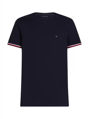 T-shirt Manches Courtes Bracelets Contraste Bleu Fonce
