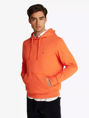 Pull Sweat  French Terry Enfilable Capuche Orange Moyen
