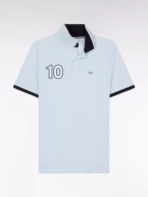 Polo Manches Courtes 10 Poitrine Bleu Clair