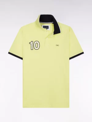 Polo Manches Courtes 10 Poitrine Jaune Clair