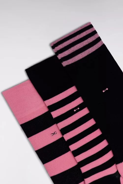 Accessoire Chaussettes Coffret Trio Cercle Rose Rose Clair