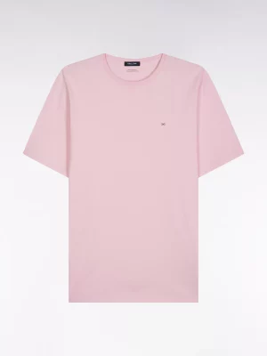 T-shirt Manches Courtes 111 Uni Col Rond Rose Clair