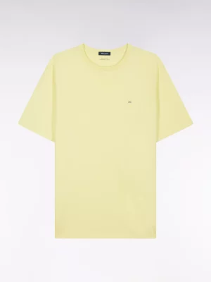 T-shirt Manches Courtes 111 Uni Col Rond Jaune Clair